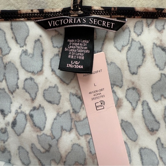 Victoria's Secret Leopard Print Spaghetti Strap Crop Top Size Large - Picture 9 of 13